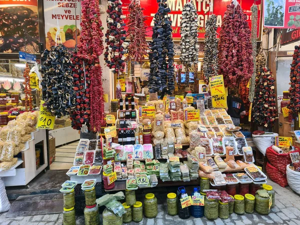 Venda Legumes Secos Tradicionais Alimentos Tradicionais — Fotografia de Stock