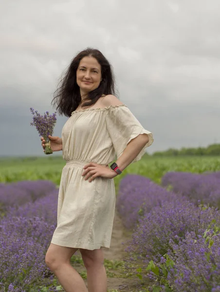 Gökyüzü, bulutlar ve muhteşem modelli lavanta tarlası