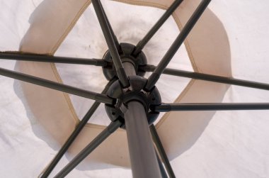 Bir plaj şemsiyesini kapat.