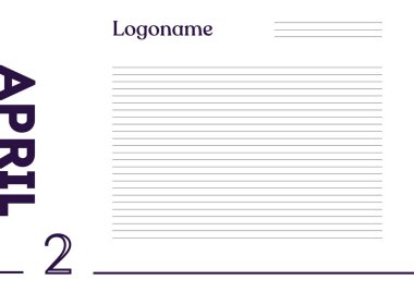 2 Nisan takvimi logolu defter kağıdı arkaplanı
