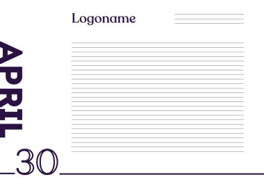 30 Nisan takvimi logolu defter kağıdı arkaplanı