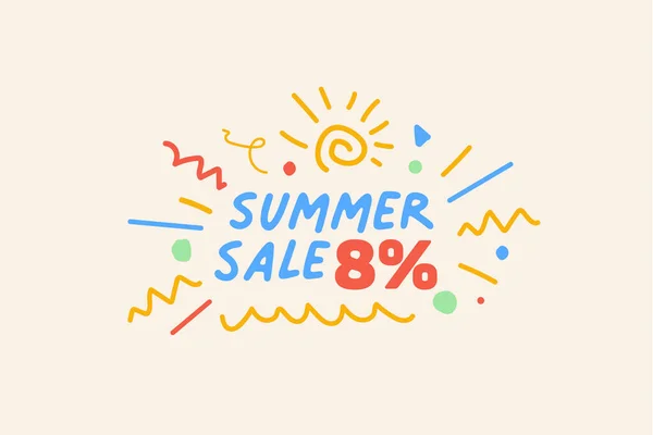 Special Summer Sale Banner Discount Percent Seasonal Shopping Promo Advertisement — Stock Vector