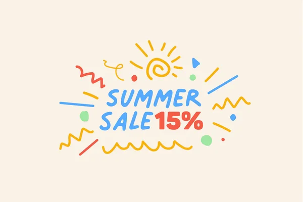 Special Summer Sale Banner Discount Percent Seasonal Shopping Promo Advertisement — Stock Vector