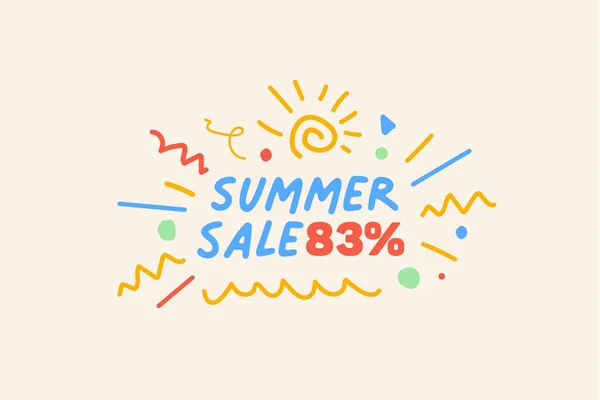 Special Summer Sale Banner Discount Percent Seasonal Shopping Promo Advertisement — Stock Vector