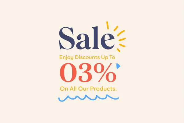 Special Summer Sale Banner Discount Percent Seasonal Shopping Promo Advertisement — Stock Vector