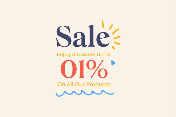 Special Summer Sale Banner Discount Percent Seasonal Shopping Promo Advertisement — Stock Vector