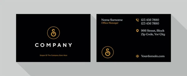 Luxus Und Elegante Visitenkarten Design Vorlagen Mit Letter Logos — Stockvektor