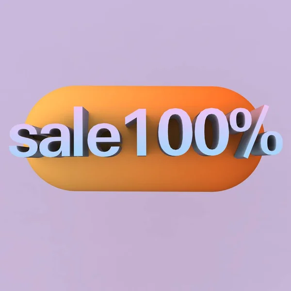 Special Sale Banner Discount 100 Percent Seasonal Shopping Promo Advertisement — Stock Photo, Image