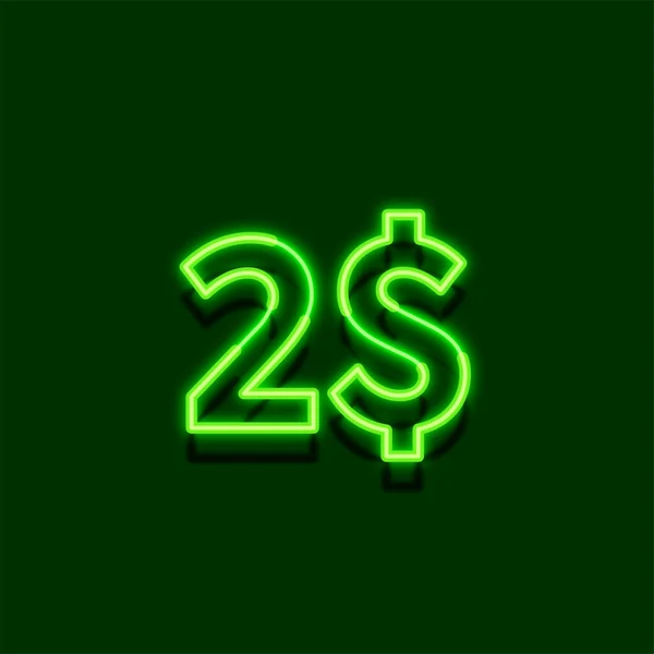 Leuchten Neon Licht Symbol Von Dollar Preissymbol Auf Dunklem Hintergrund — Stockfoto