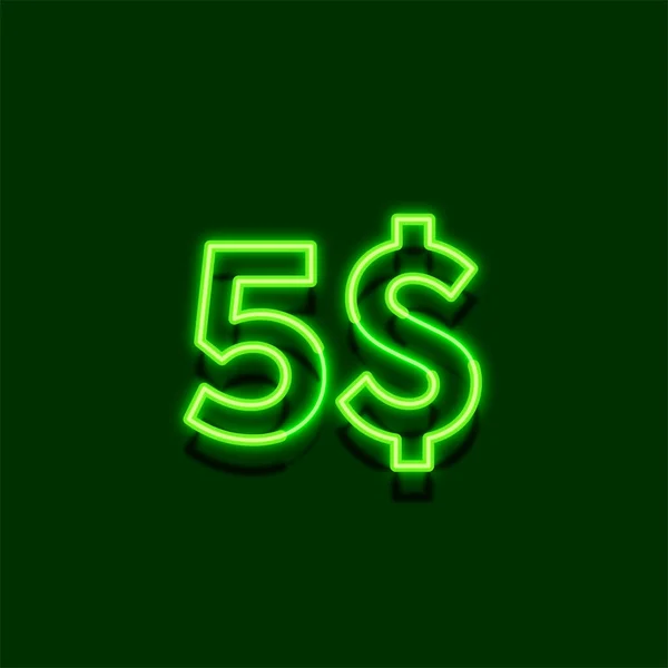 Brilho Neon Luz Símbolo Dólares Ícone Preço Fundo Escuro — Fotografia de Stock