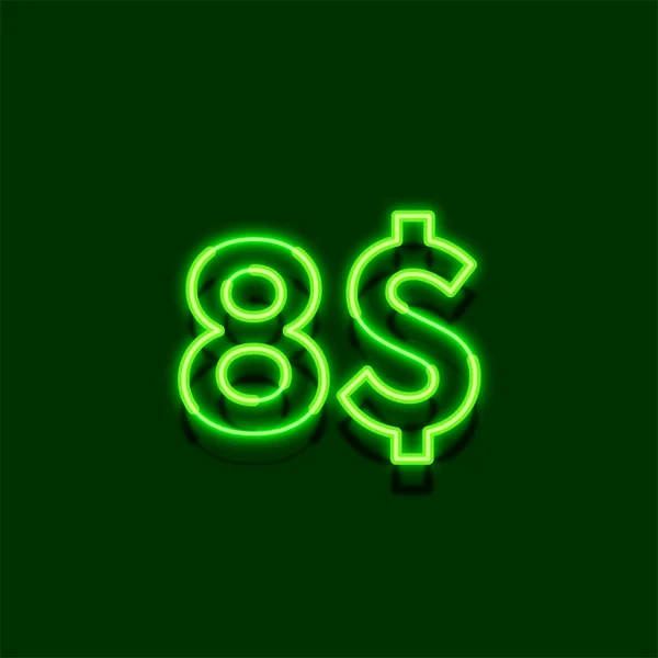 Glow Neon Light Symbol Dollars Price Icon Dark Background — Stock Photo, Image