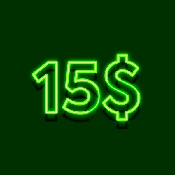 Záře Neonové Světlo Symbol Dolarů Cena Ikona Tmavém Pozadí — Stock fotografie