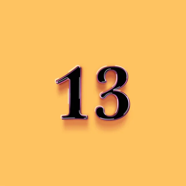 13番のシンボルデザイン 黄色の背景に特別オファー13番の販売記号をお楽しみください — ストック写真