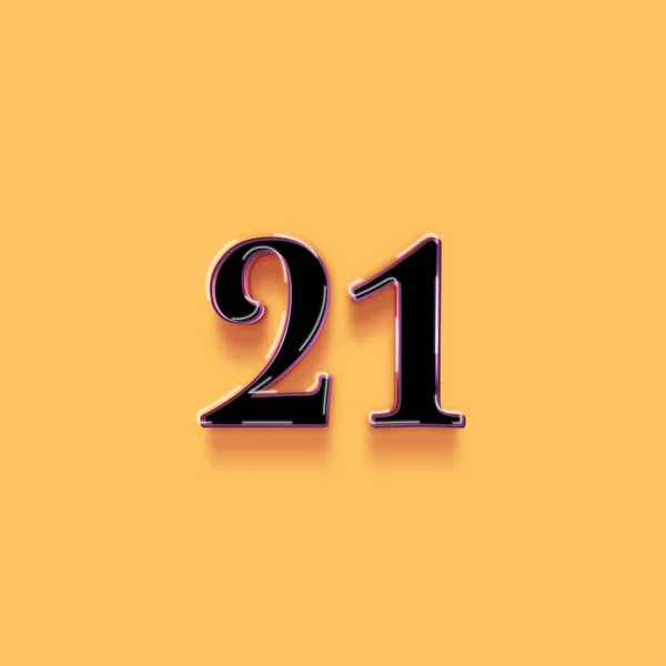 21番のシンボルデザイン 黄色の背景に特別なオファー21番号販売記号をお楽しみください — ストック写真