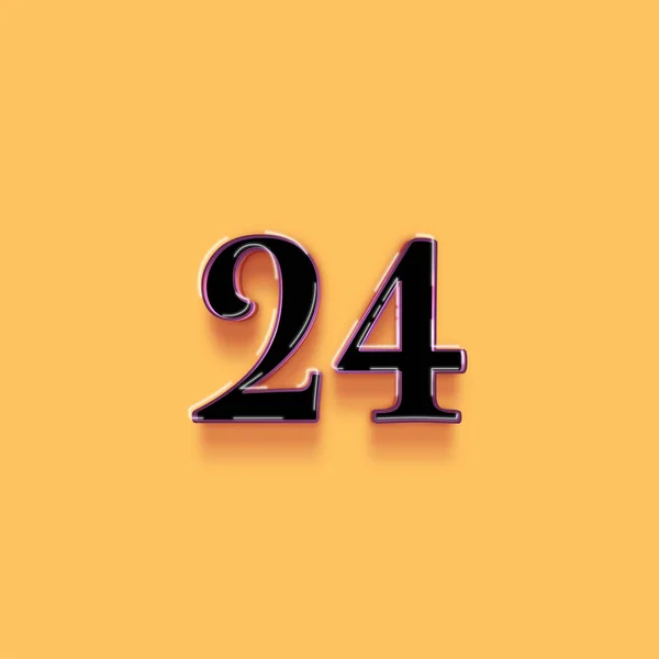 24番のシンボルデザイン 黄色の背景に特別オファー24番の販売記号をお楽しみください — ストック写真