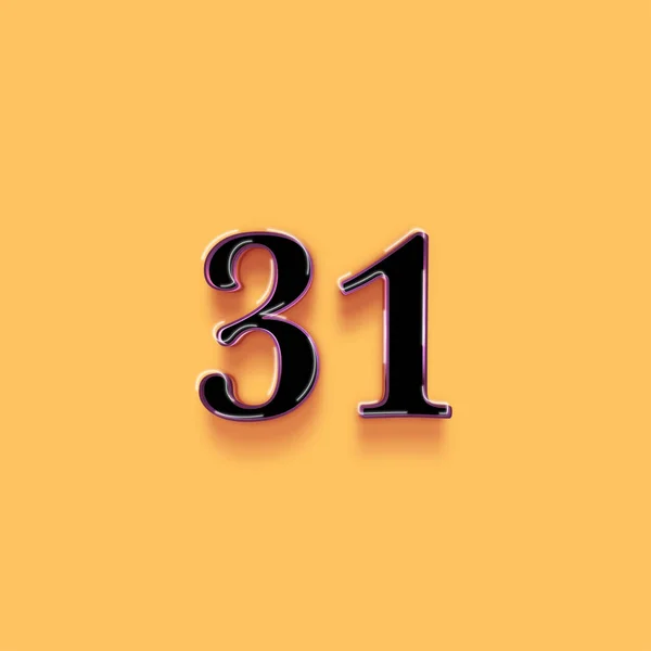31番のシンボルデザイン 黄色の背景に特別オファー31番の販売記号をお楽しみください — ストック写真