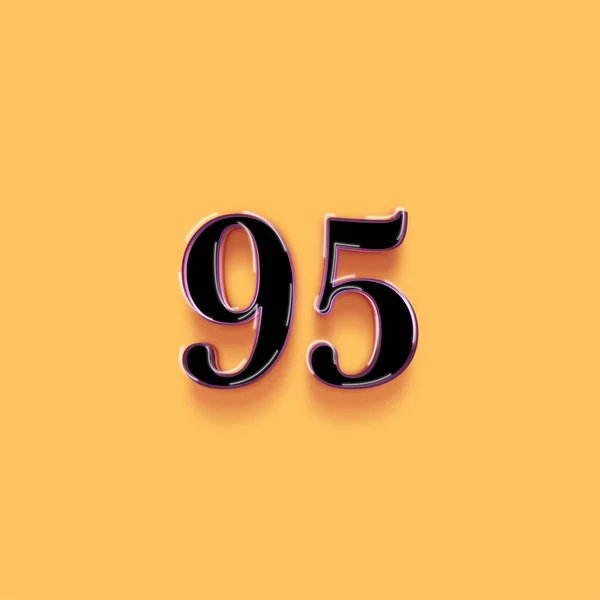 95号标志设计 特价95号黄底销售标志 — 图库照片