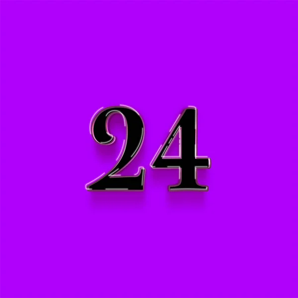Návrh Symbolu Číslo24 Užijte Speciální Nabídku Číslo Prodej Znamení Fialovém — Stock fotografie