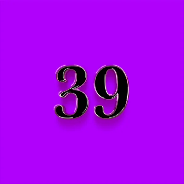 39号标志设计 特价39号 紫色背景的销售标志 — 图库照片