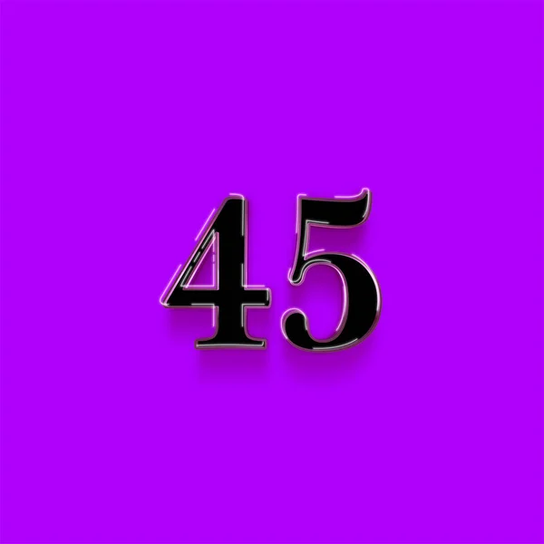 45号标志设计 特价45号紫色背景的销售标志 — 图库照片
