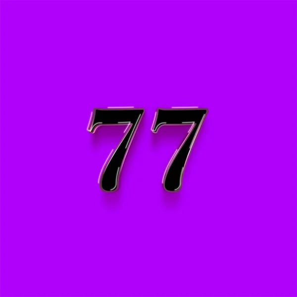 77号标志设计 特价77号 紫色背景的销售标志 — 图库照片