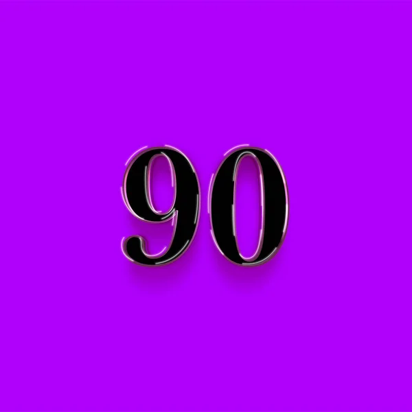 90番のシンボルデザイン 紫の背景に90番の販売記号を提供しています特別オファーをお楽しみください — ストック写真