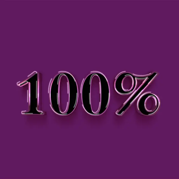 Neon 100 折扣销售符号设计 享受特价100 紫色背景的销售标志 — 图库照片