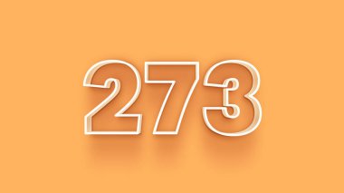 Sarı arkaplandaki 3d 273 sayısının gösterimi