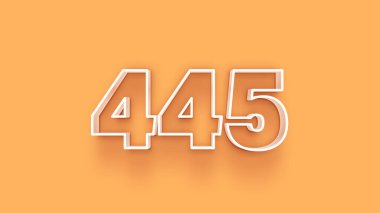 Sarı arkaplandaki 3d 445 sayısının resmi