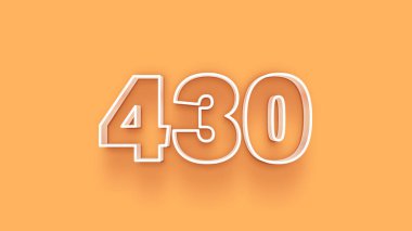 Sarı arkaplandaki 3d 430 sayısının resmi