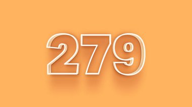 Sarı arkaplanda 3d 279 numaranın resmi