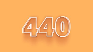 Sarı arkaplanda 3d 440 rakamı