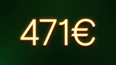 Koyu arkaplanda 471 avroluk altın ışık simgesi