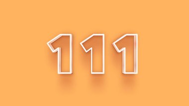 Sarı arkaplanda 3d 111 numarasının resmi