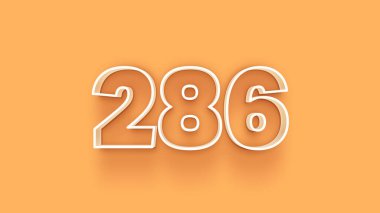 Sarı arkaplandaki 3d 286 sayısının resmi