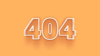 Sarı arkaplandaki 3d 404 sayısının gösterimi