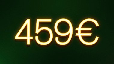 Koyu arkaplanda 459 avroluk altın ışık simgesi