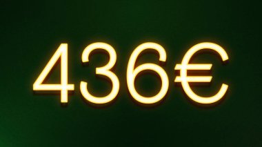 Koyu arkaplanda 436 avroluk altın ışık simgesi