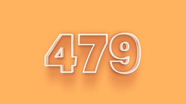 Sarı arkaplandaki 3d 479 sayısının resmi