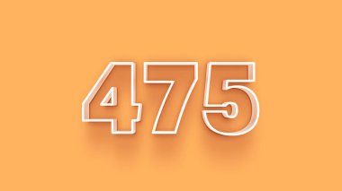 Sarı arkaplandaki 3d 475 sayısının resmi
