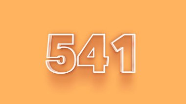 Sarı arkaplandaki 3d 541 sayısının gösterimi