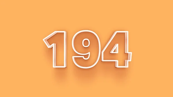 Sarı Arkaplandaki 194 Sayısının Gösterimi — Stok fotoğraf