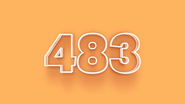 Abbildung Der Zahl 483 Auf Gelbem Hintergrund — Stockfoto