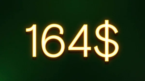 Χρυσό Σύμβολο Φωτός Της Τιμής 164 Δολάρια Εικονίδιο Σκούρο Φόντο — Φωτογραφία Αρχείου