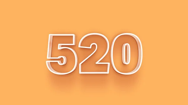 520 Szám Illusztrálása Sárga Alapon — Stock Fotó