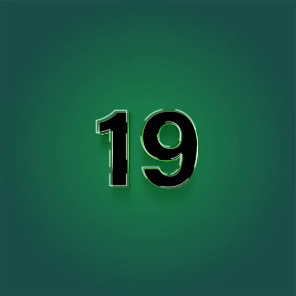 Ілюстрація Числа Зеленому Фоні — стокове фото