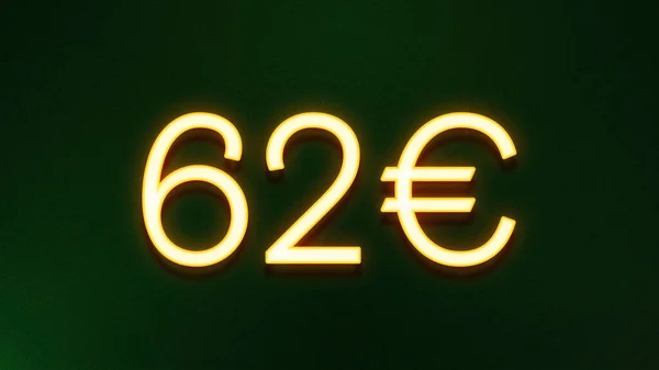 Gyllene Ljus Symbol För Euro Prisikon Mörk Bakgrund — Stockfoto