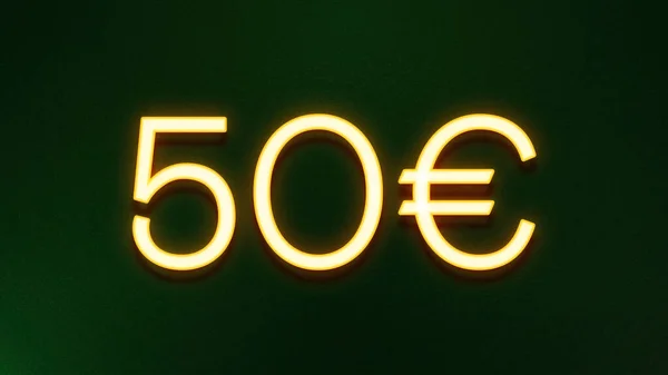 Golden Light Symbol Euros Price Icon Dark Background — Stock Photo, Image