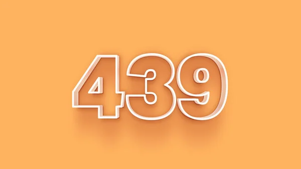 Απεικόνιση Του 439 Αριθμό Κίτρινο Φόντο — Φωτογραφία Αρχείου