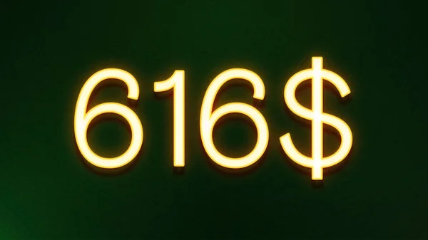 Koyu Arkaplanda 616 Dolarlık Fiyat Simgesi — Stok fotoğraf